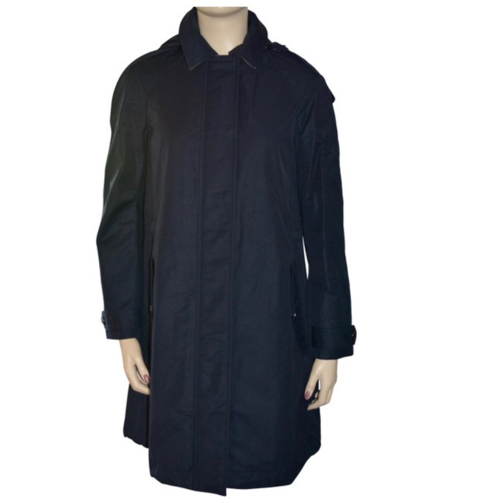 Burberry Harlington Black Zip-Front Hooded Parka - Picture 1 of 16